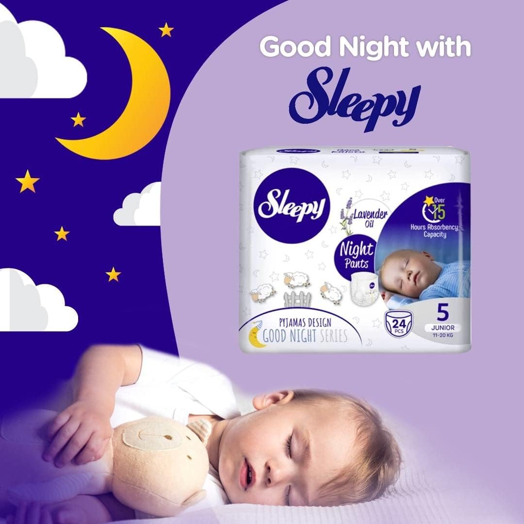 Overnight Slip-On Diaper Pants for Swaddler Babies -Disposable Leakproof Nappy Pants for Maximum 15hr Protection and Dry Night - Size 5 Junior (24-44Lbs, 24 Count) - Image 7